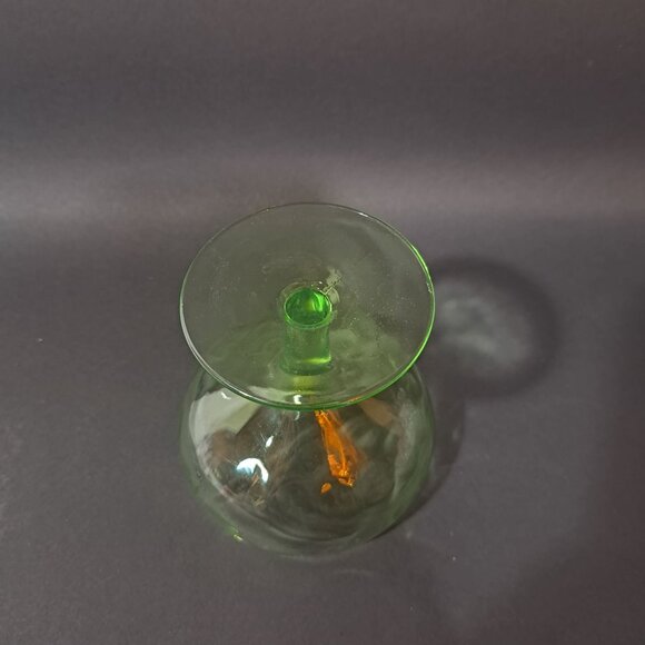 Hazel Atlas Depression Green Uranium Glass Footed Sherbet Dessert Cup - Picture 5 of 16